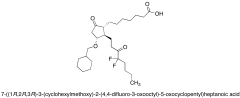 7-((1R,2R,3R)-3-(cyclohexylmethoxy)-2-(4,4-difluoro-3-oxooctyl)-5-oxocyclopentyl)heptanoic