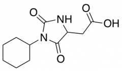 (1-Cyclohexyl-2,5-dioxoimidazolidin-4-yl)acetic Acid