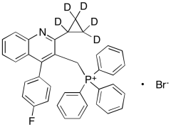 [[2-Cyclopropyl-4-(4-fluorophenyl)-3-quinolinyl]methyl]triphenyl-phosphonium-d5 Bromide