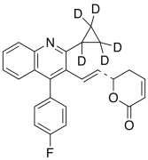 4-Dehydroxy-3-dehydro-pitavastatin-d5 Lactone