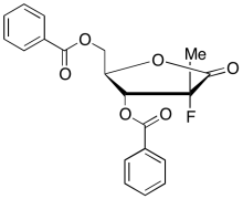 (2R)-2-Deoxy-2-fluoro-2-methyl-D-erythropentonic Acid &gamma;-Lactone 3,5-Dibenzoate