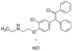 N-Desethyl 2-Chloro Clomiphene (cis-trans Mixture) Hydrochloride