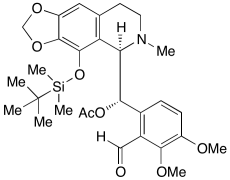 1-Deshydroxymethyl-1-formyl-13S-O-Acetyl-narcotolinogendiol  O-tert-Butyldimethylsilyl Eth