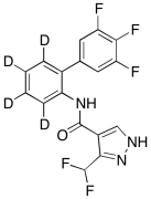 3-(Difluoromethyl)-N-(3',4',5'-trifluoro[1,1'-biphenyl]-2-yl)-1H-pyrazole-4-carboxamide-d4