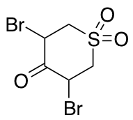3,5-Dibromo-1lambda6-thiane-1,1,4-trione