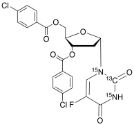 3,5-Di-O-p-chlorobenzoyl &alpha;-Floxuridine-13C,15N2