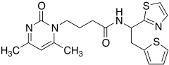 4,6-Dimethyl-2-oxo-N-[1-(2-thiazolyl)-2-(2-thienyl)ethyl]-1(2H)-pyrimidinebutanamide
