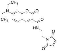 7-Diethylamino-3-[N-(2-maleimidoethyl)carbamoyl]coumarin