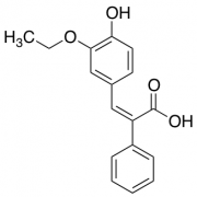3-(3-Ethoxy-4-hydroxyphenyl)-2-phenylprop-2-enoic Acid