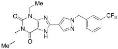 3-Ethyl-3,9-dihydro-1-propyl-8-[1-[[3-(trifluoromethyl)phenyl]methyl]-1H-pyrazol-4-yl]-1H-