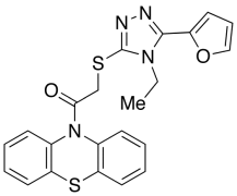 2-[[4-Ethyl-5-(2-furanyl)-4H-1,2,4-triazol-3-yl]thio]-1-(10H-phenothiazin-10-yl)-ethanone