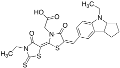 5-[(4-Ethyl-1,2,3,3a,4,8b-hexahydrocyclopent[b]indol-7-yl)methylene]-2-(3-ethyl-4-oxo-2-th