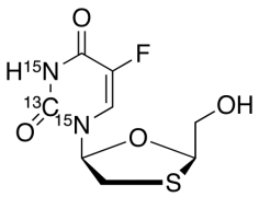 cis 5-Fluoro-1-[2-(hydroxymethyl)-1,3-oxathiolan-5-yl]-2,4(1H,3H)-pyrimidinedione-13C,15N