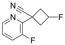 cis-3-fluoro-1-(3-fluoropyridin-2-yl)cyclobutane-1-carbonitrile