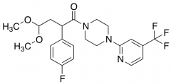 2-(4-Fluoro-phenyl)-4,4-dimethoxy-1-[4-(4-trifluoromethyl-pyridin-2-yl)-piperazin-1-yl]-bu