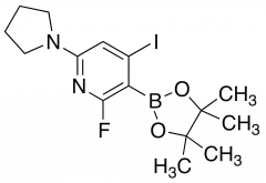 2-Fluoro-4-iodo-6-(pyrrolidin-1-yl)-3-(4,4,5,5-tetramethyl-1,3,2-dioxaborolan-2-yl)pyridin