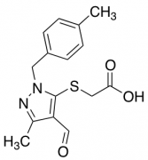 2-({4-Formyl-3-methyl-1-[(4-methylphenyl)methyl]-1H-pyrazol-5-yl}sulfanyl)acetic Acid