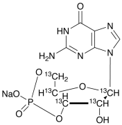 Guanosine 3&rsquo;,5&rsquo;-Cyclic Monophosphate-13C5 Sodium Salt