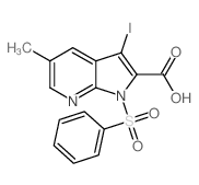 3-Iodo-5-methyl-1-(phenylsulfonyl)-1h-pyrrolo-[2,3-b]pyridine-2-carboxylic acid