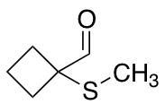 1-(methylsulfanyl)cyclobutane-1-carbaldehyde