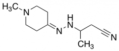 3-[2-(1-methylpiperidin-4-ylidene)hydrazin-1-yl]butanenitrile