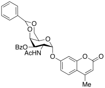 4-Methylumbelliferyl 2-(Acetamino)-2-deoxy-3-O-benzoyl-4,6-O-benzylidene-D-galactopyranose