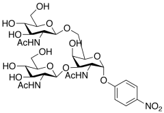 4-Nitrophenyl 2-Acetamido-3,6-di-O-(2-acetamido-2-deoxy-&beta;-D-glucopyranosyl)-2-de